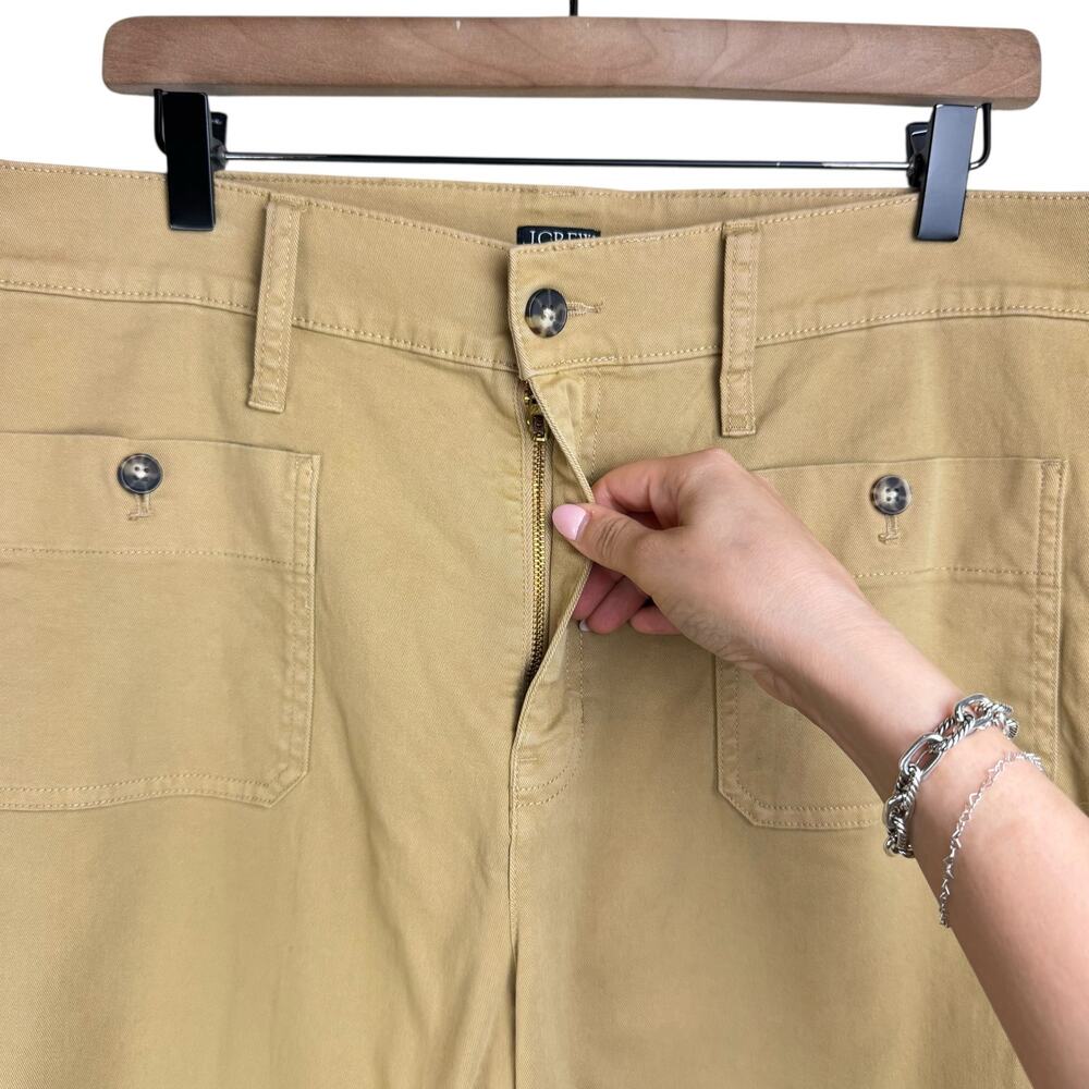 J. Crew Straight-Leg Wide Crop Pants in Khaki - Picture 8 of 10